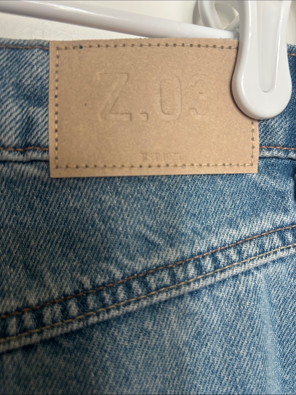 Zara Light Blue Straight-Leg Jeans - Picture 4 of 6